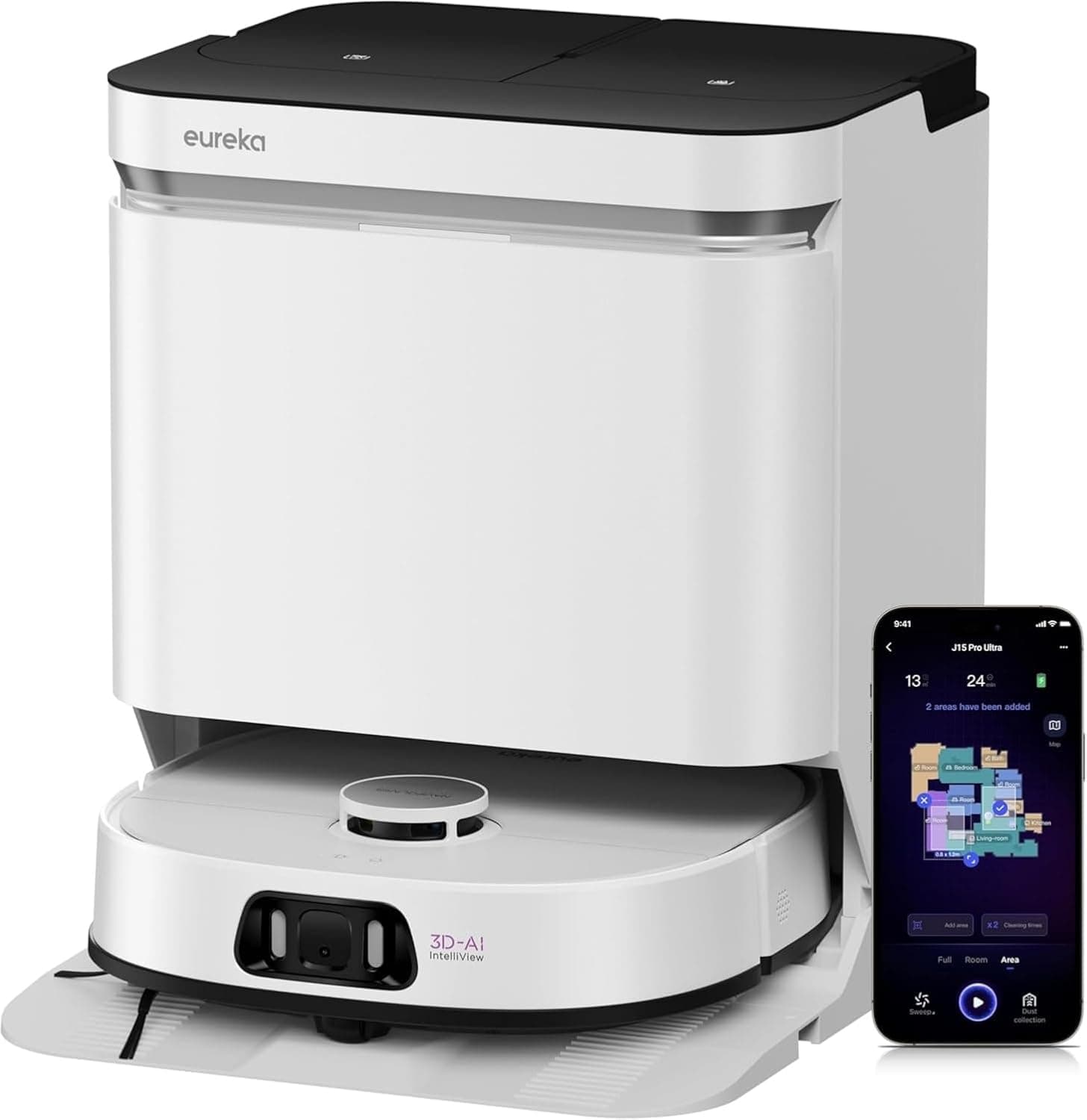 Прахосмукачка робот - Eureka J15 Pro Ultra 16200Pa LDS навигация разпознаване на препятствия