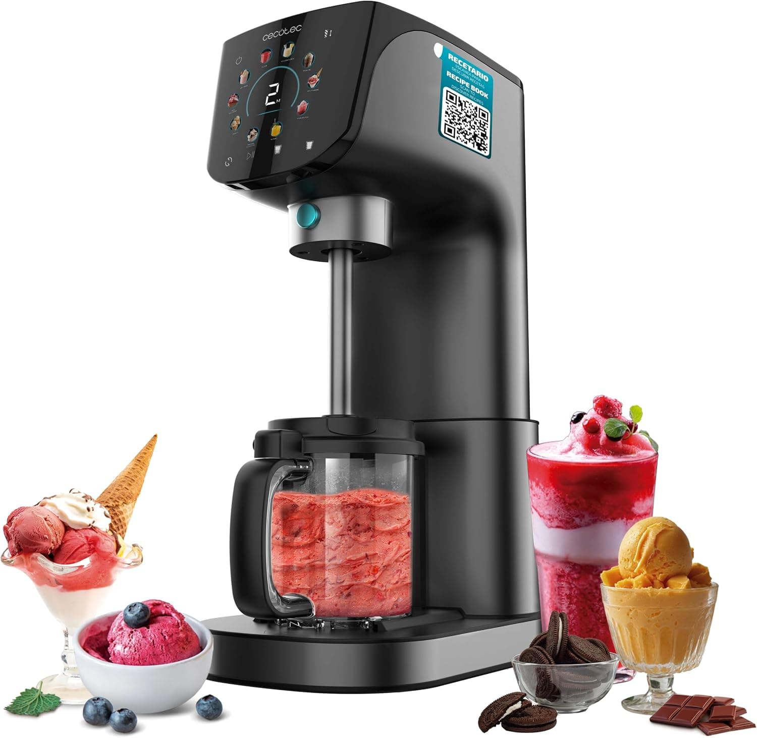 Машина за сладолед - Cecotec Gelatec 2100 2,1L 500W 11 програми сензорен дисплей
